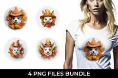 3D Halloween Corgi Dog T-shirt Sublimation PNG Product Image 1