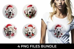3D Christmas Dalmatian Dog T-shirt Sublimation PNG Product Image 1