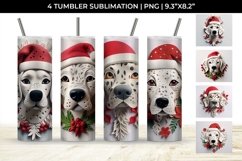 3D Christmas Dalmatian Dog Tumbler Wrap 20 oz Sublimation Product Image 1