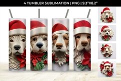 3D Christmas Cocker Spaniel Dog Tumbler Wrap 20 oz PNG Product Image 1