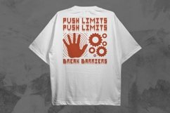 Push Limits Break Barriers Geometric Brutalism T-shirt Product Image 1