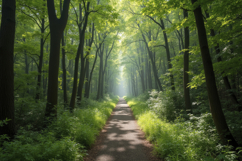 Lush Green Forest Background Wallpaper Product Image 1