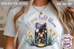 Spring Sublimation Design PNG Easter Flowers Quote Product Image 1