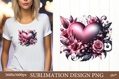 Gothic Valentine’s Day Sublimation. Love Tshirt Design Product Image 1