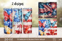 Independence Day Tumbler Wrap. 20 OZ Vintage Tumbler Product Image 1