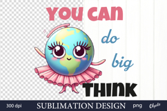Back to School Sublimation. Funny Character Pencil Product Image 1