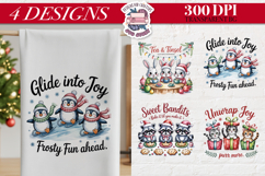 Christmas Cute Animals Clipart PNG Sublimation 4 Design Product Image 1