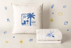 Mediterranean Amalfi Summer Art Style Outline Contour Icon Product Image 8