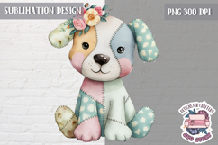 Cute Patchwork Animal Sublimation Design PNG kids t-shirt Product Image 1
