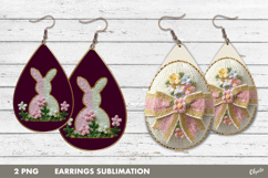 Yarn Easter Earrings PNG, Knitting Easter Earrings PNG Product Image 1