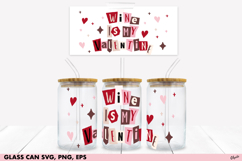 Valentine’s Day Glass Can SVG, EPS, PNG. Glass Can 16 OZ Product Image 1