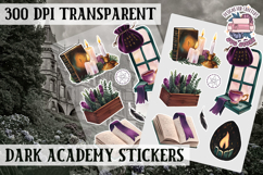 Gothic sticker sheet Magic Scrapbook PNG Spells Witch Product Image 1