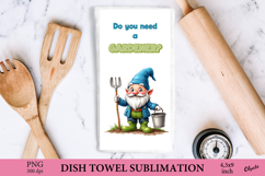 Garden Towel Sublimation, Spring Dish Towel Sublimation PNG Product Image 1