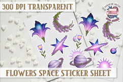 Flowers Spice sticker sheet Planets Scrapbook PNG Stars Product Image 1