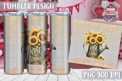 Sublimation Tumbler WRAP Vintage Quote Farm Sunflowers Product Image 1