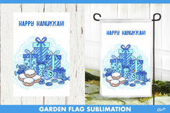 Hanukkah Garden Flag, Happy Hanukkah Sublimation PNG Product Image 1
