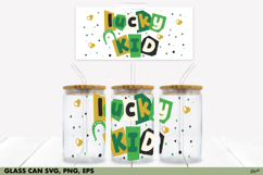 St Patrick’s Day Glass Can SVG, EPS, PNG. Glass Can 16 OZ Product Image 1