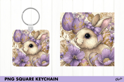 Watercolor Easter Keychain Sublimation PNG Product Image 1