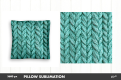 Pillow Faux Yarn Style Sublimation PNG, Crochet Pillow PNG Product Image 1