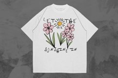 Let the Sunshine In Spring Hand Drawn T-shirt Design Product Image 1