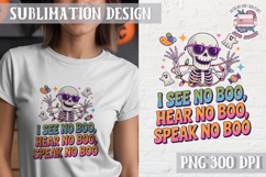 Halloween Skeleton Clipart PNG Sublimation Colored Sarcastic Product Image 1