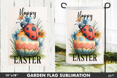 Easter Garden Flag PNG. Lady Bug Sublimation PNG Product Image 1
