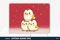 Cutting Board, Winter Bird Sublimation PNG Product Image 1
