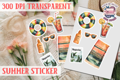 Summer sticker Cute flowers Love Picnic Beach Spring Product Image 1