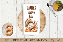 Thanksgiving Dish Towel. Kitchen Towel Sublimation Product Image 1