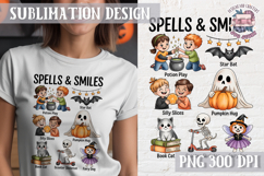 Cute Halloween Clipart PNG Sublimation Cozy Ideas Tshirt Product Image 1