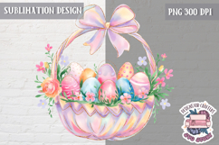Easter Sublimation Design PNG Soft Palette Brush Strokes Product Image 1