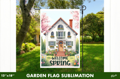 Spring Garden Flag PNG, Welcome Garden Flag PNG Product Image 1