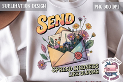 Spring Sublimation Design PNG Motivation Quote Flowers Product Image 1