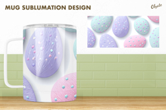 Pastel Colors Mug Sublimation Design, Easter Egg Mug PNG Product Image 1