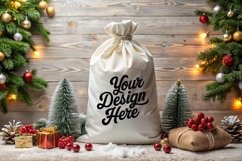 Christmas Santa Sack Mockup - Christmas Template JPG File Product Image 1