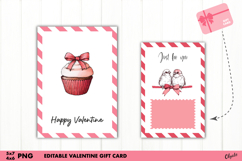 Valentine Gift Card Sublimation, Valentines Day Greeting Product Image 1