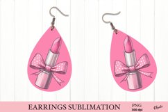 Valentine’s Day Earring PNG. Lipstick Coquette PNG Product Image 1