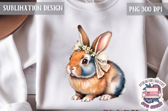 Cute Bunny and Lamb Spring Sublimation Design PNG Easter Product Image 1