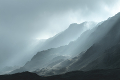 Misty Morning Landscape Background Product Image 1