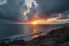 Sunset Ocean Background Product Image 1