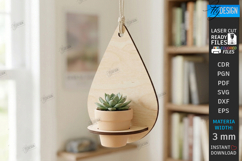 Hanging Plant Pot Holder Laser Cut Bundle | Flowerpot Hanger Product Image 13