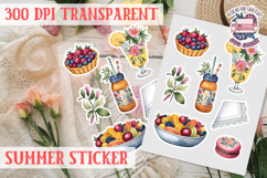 Summer sticker Cute flowers Love Picnic Beach Spring Product Image 1