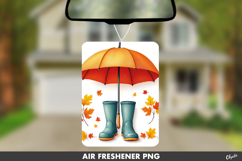 Cozy Fall Air Freshener Sublimation. Autumn Sublimation Product Image 1
