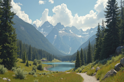 Scenic Landscape Background Wallpaper Product Image 1