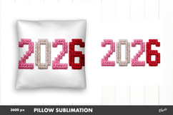 2026 Pink Knitting Sublimation. Pillow Case PNG Product Image 1