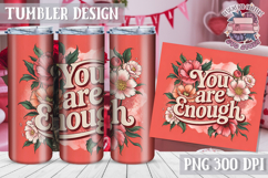 Sublimation Tumbler WRAP Vintage Quote Flowers Motivational Product Image 1