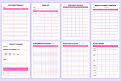 2026 Girl Boss Organizer Bundle Canva Template Product Image 10