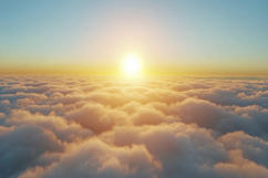 Sunrays over the Clouds Background Wallpaper Product Image 1