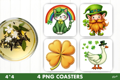 St Patrick’s Day Coaster Design, Patricks Coaster PNG Product Image 1