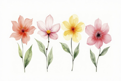 Cute Watercolor Flower background Product Image 1